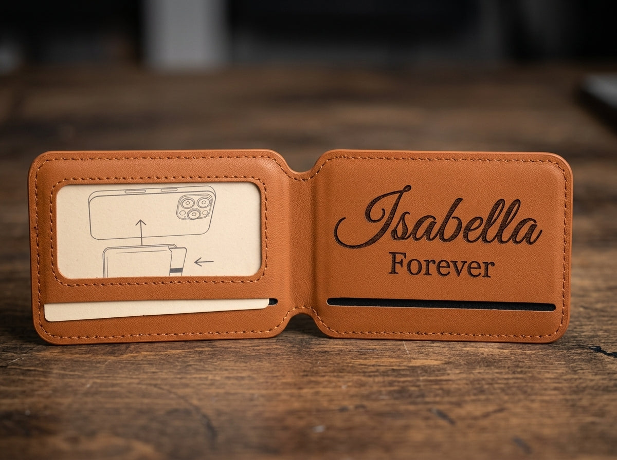Personalised Phone Wallet & Stand – MagSafe-Compatible