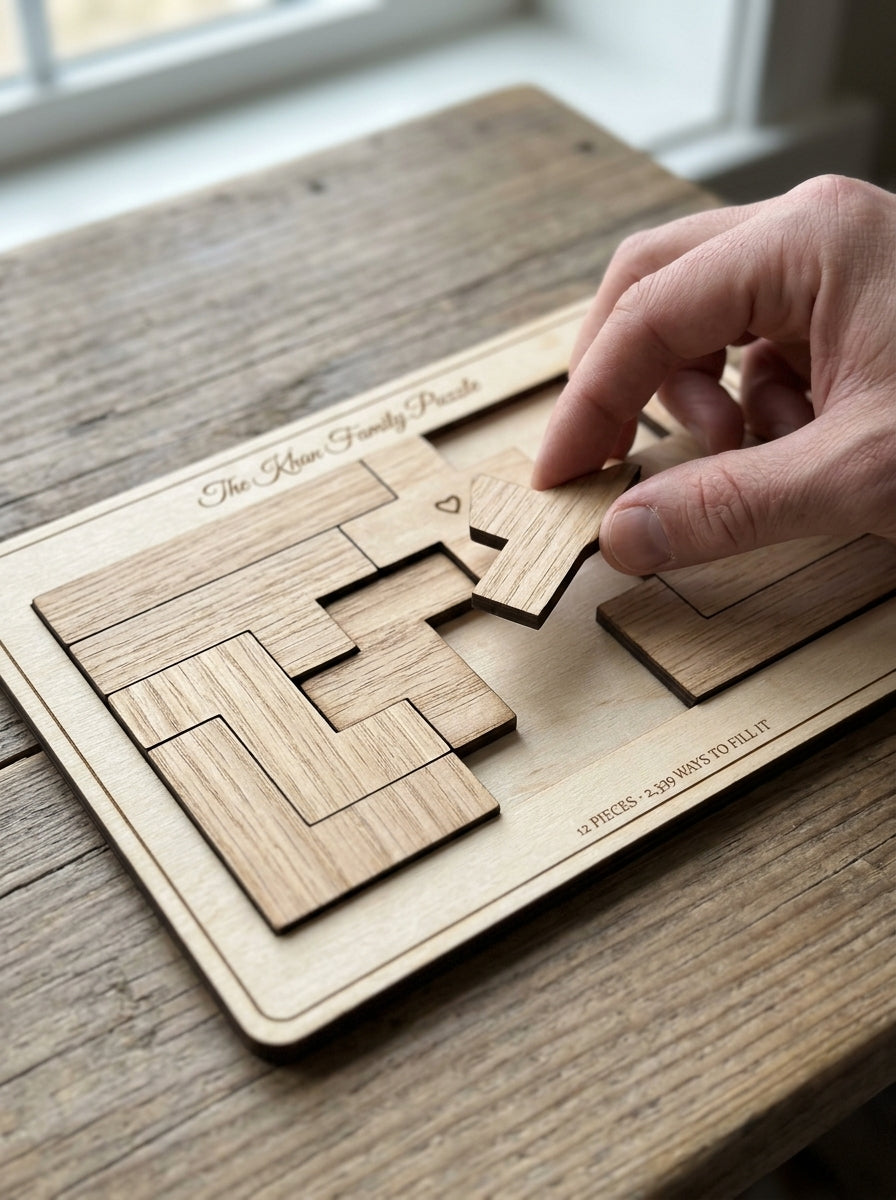 Personalised Wooden Pentomino Puzzle