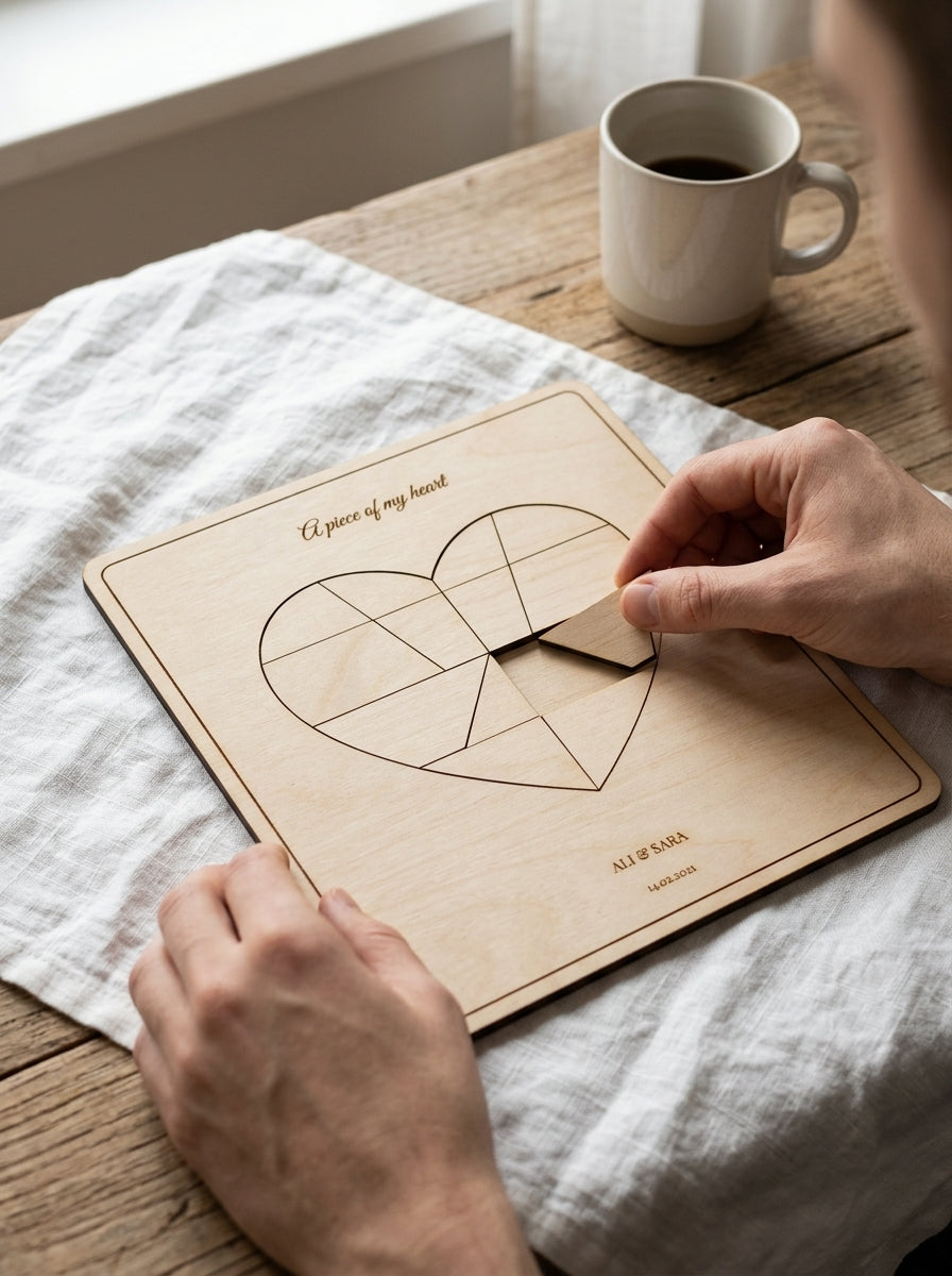 Personalised 'Piece of My Heart' Wooden Puzzle