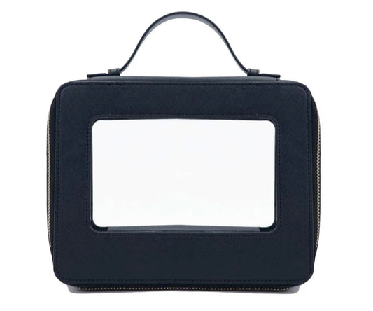 The Lucent Voyager - Clear Leather Makeup Bag