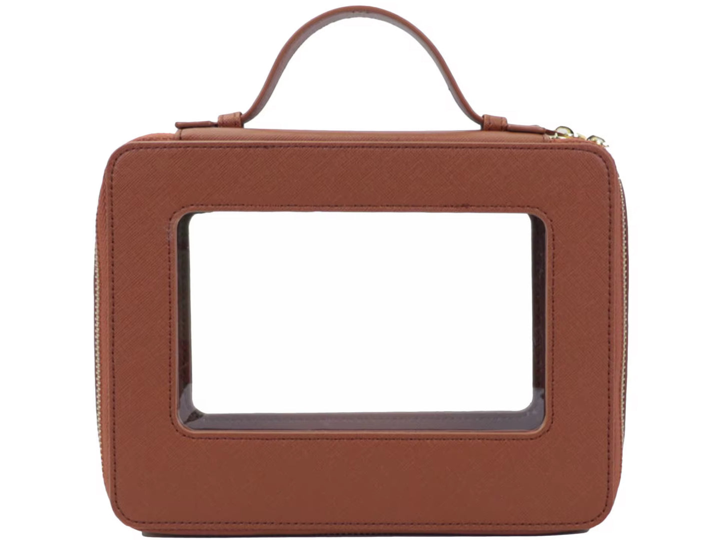 The Lucent Voyager - Clear Leather Makeup Bag