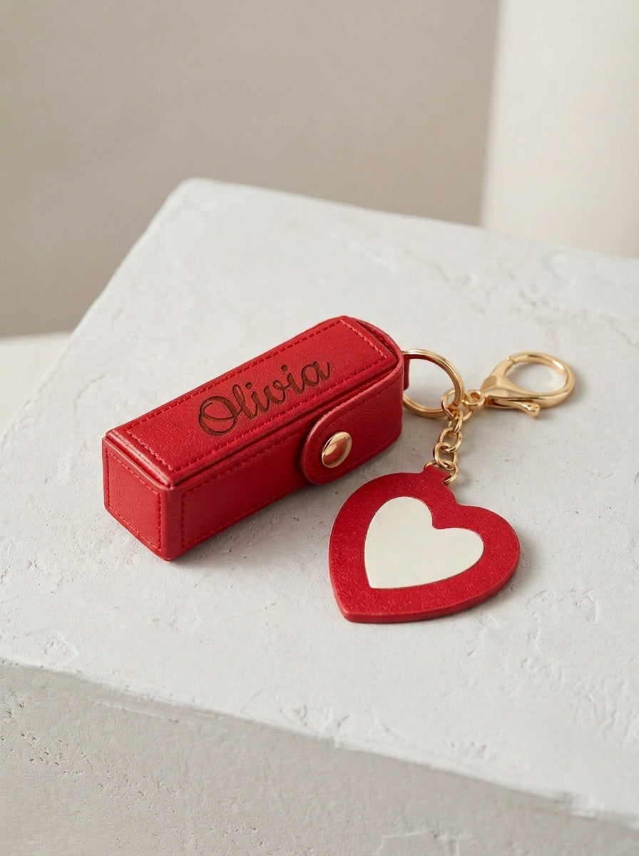 Personalised Lipstick Holder Keyring