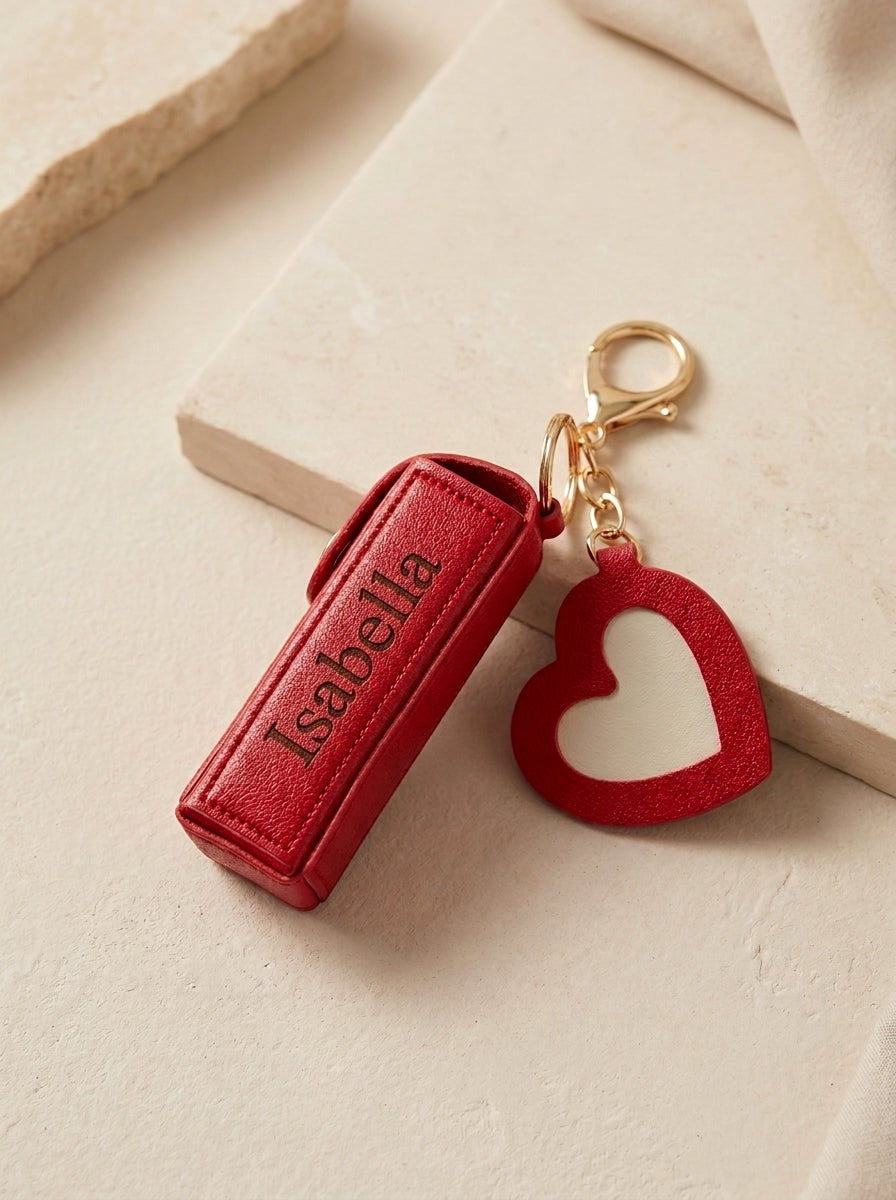 Personalised Lipstick Holder Keyring