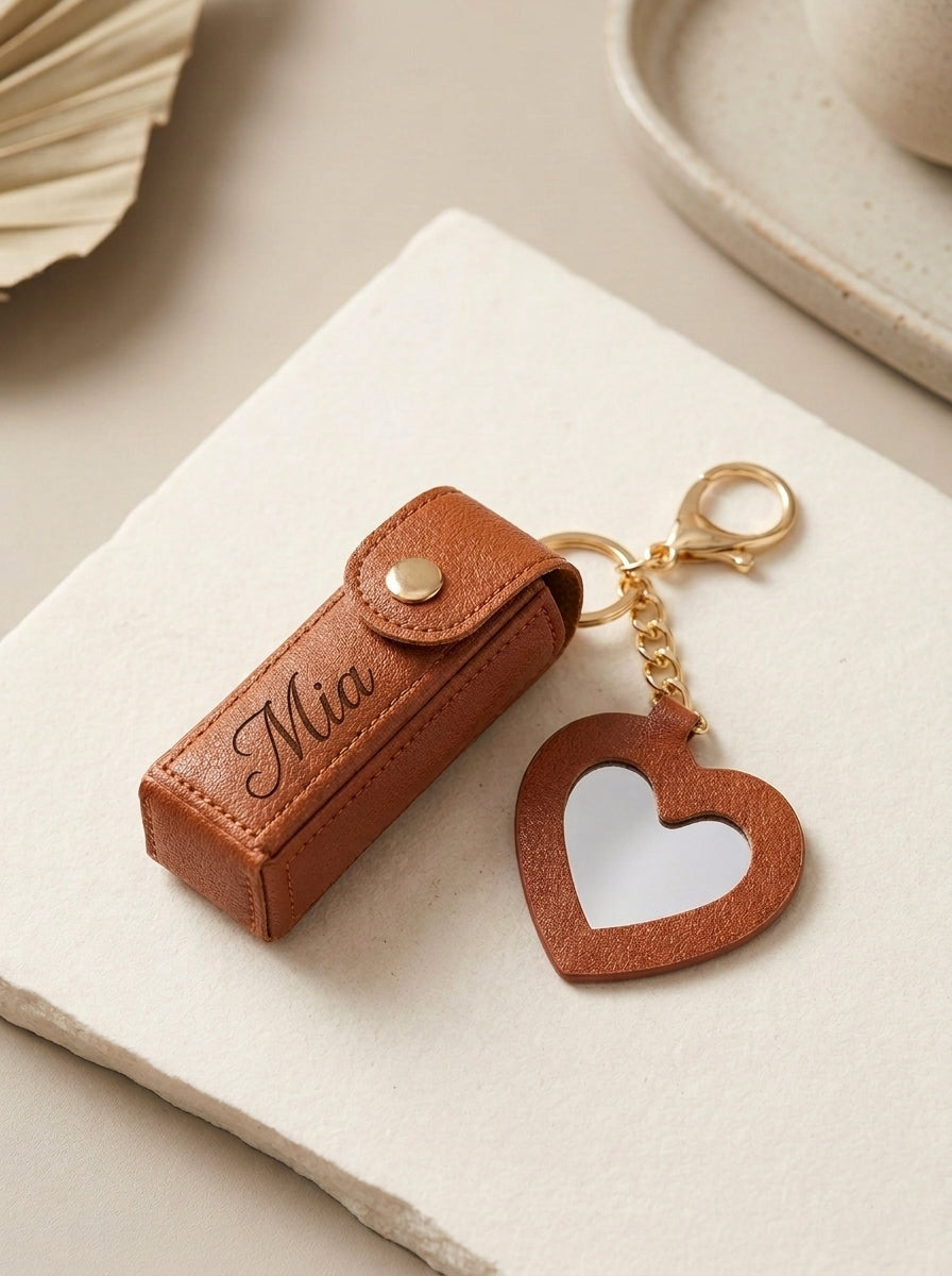 Personalised Lipstick Holder Keyring