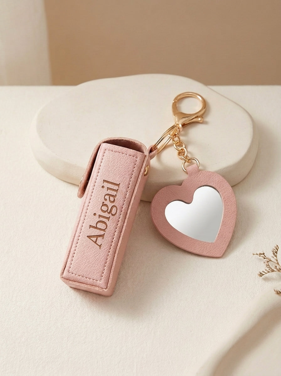 Personalised Lipstick Holder Keyring