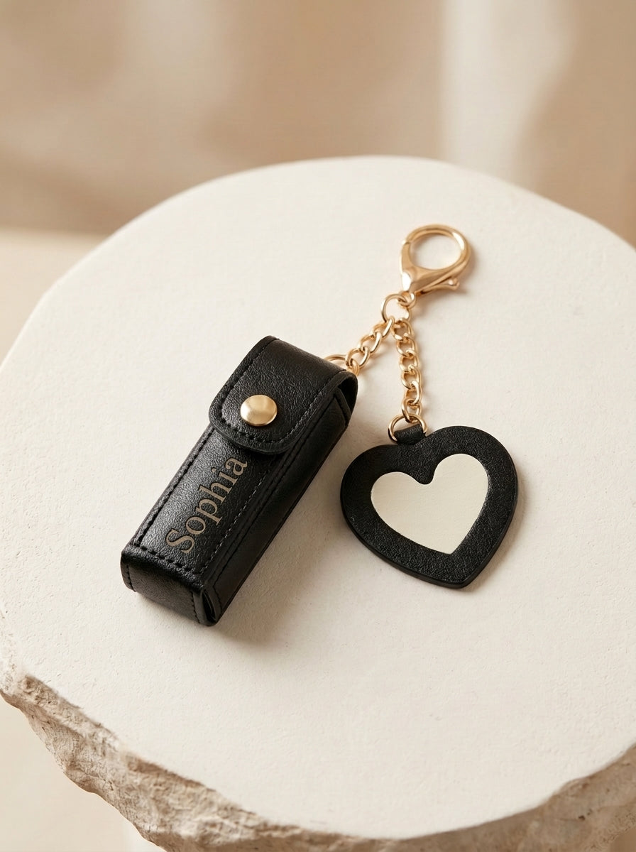 Personalised Lipstick Holder Keyring