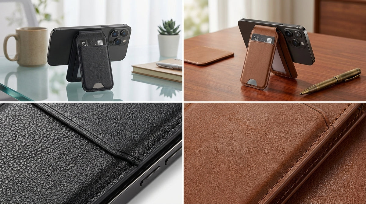 Personalised Phone Wallet & Stand – MagSafe-Compatible