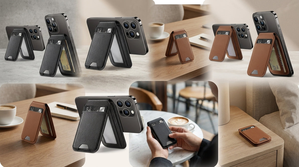 Personalised Phone Wallet & Stand – MagSafe-Compatible