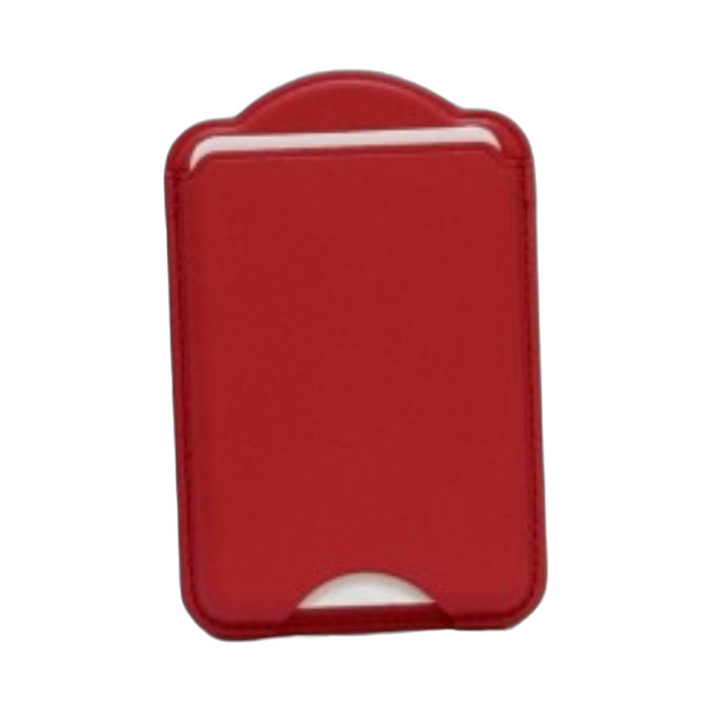 Red personalised MagSafe-compatible card holder