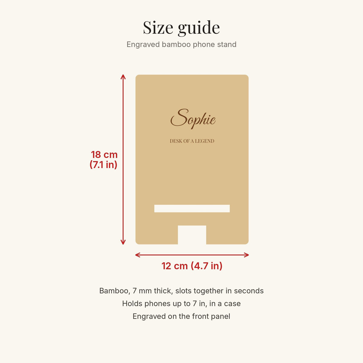 Size guide: 18 × 12 cm