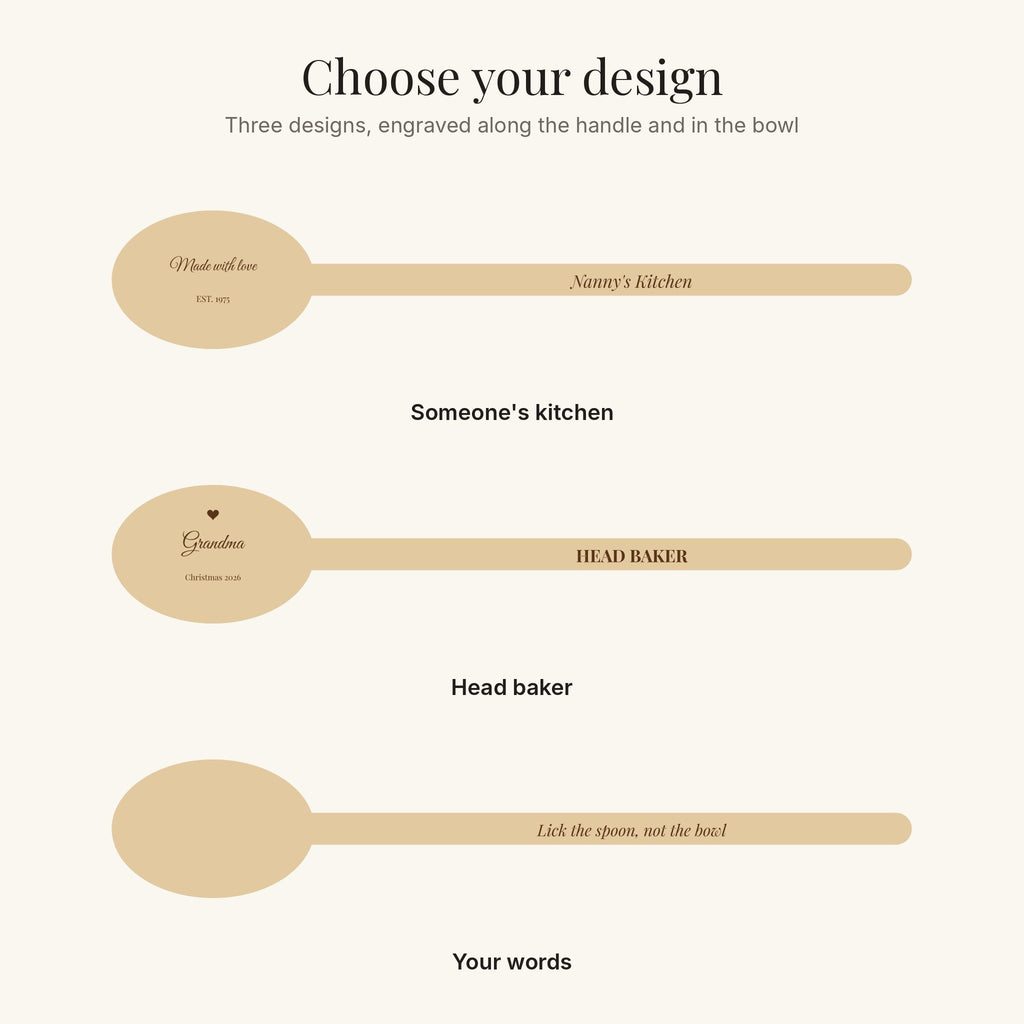 The three spoon designs