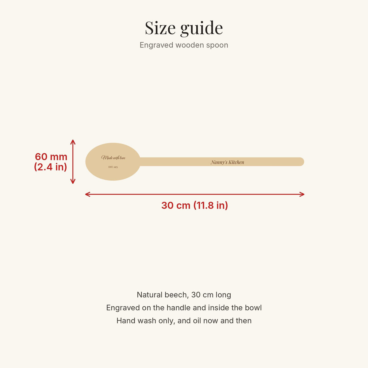 Size guide: 30 cm long