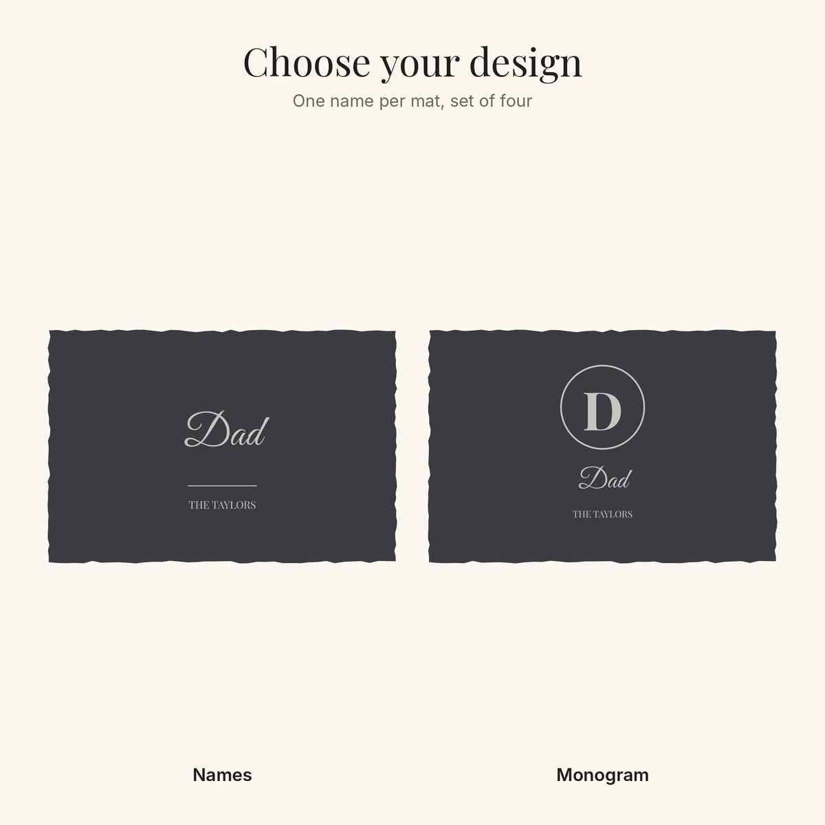 The placemat designs