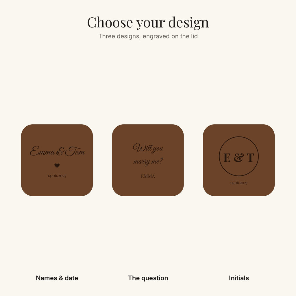 The three ring box designs