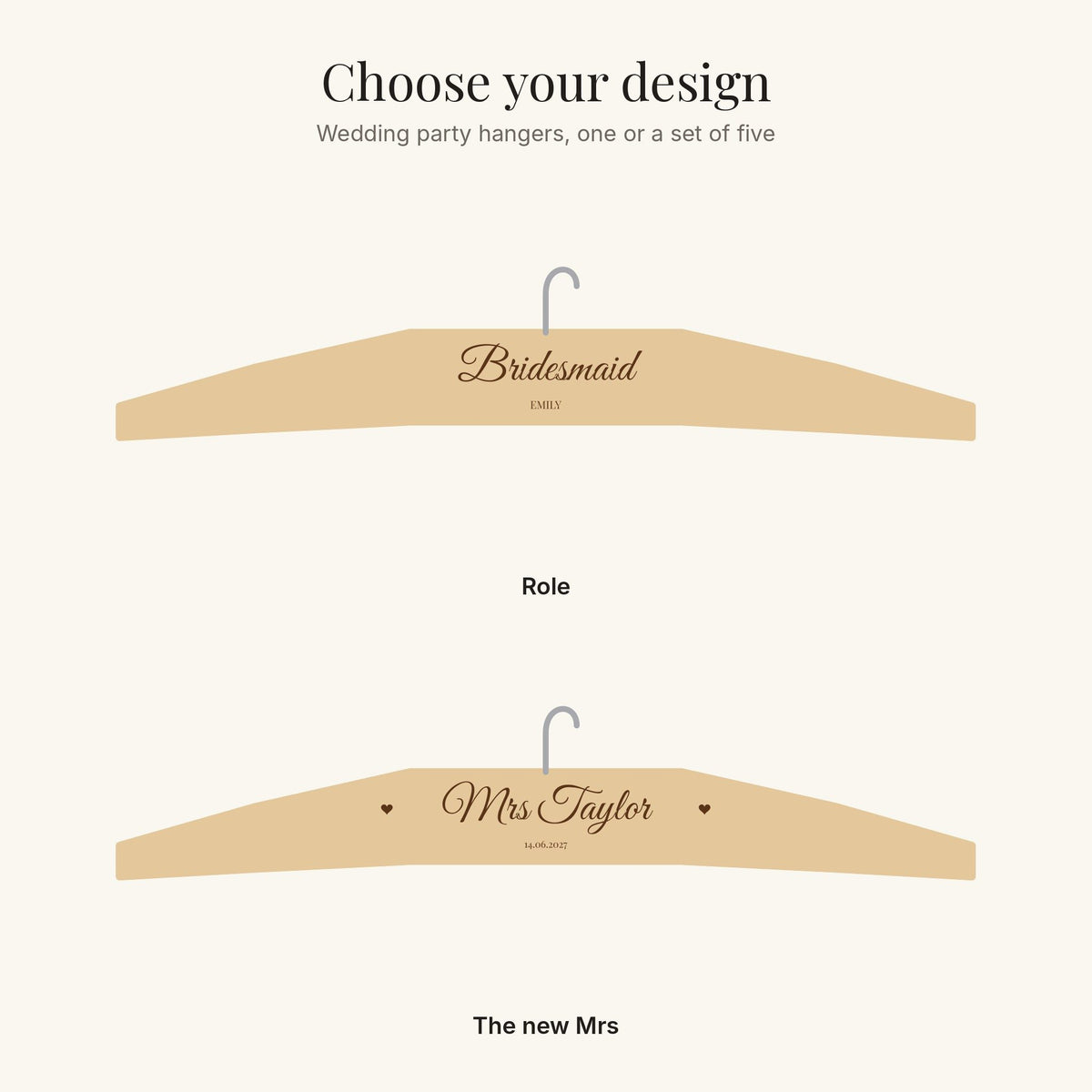The two hanger designs