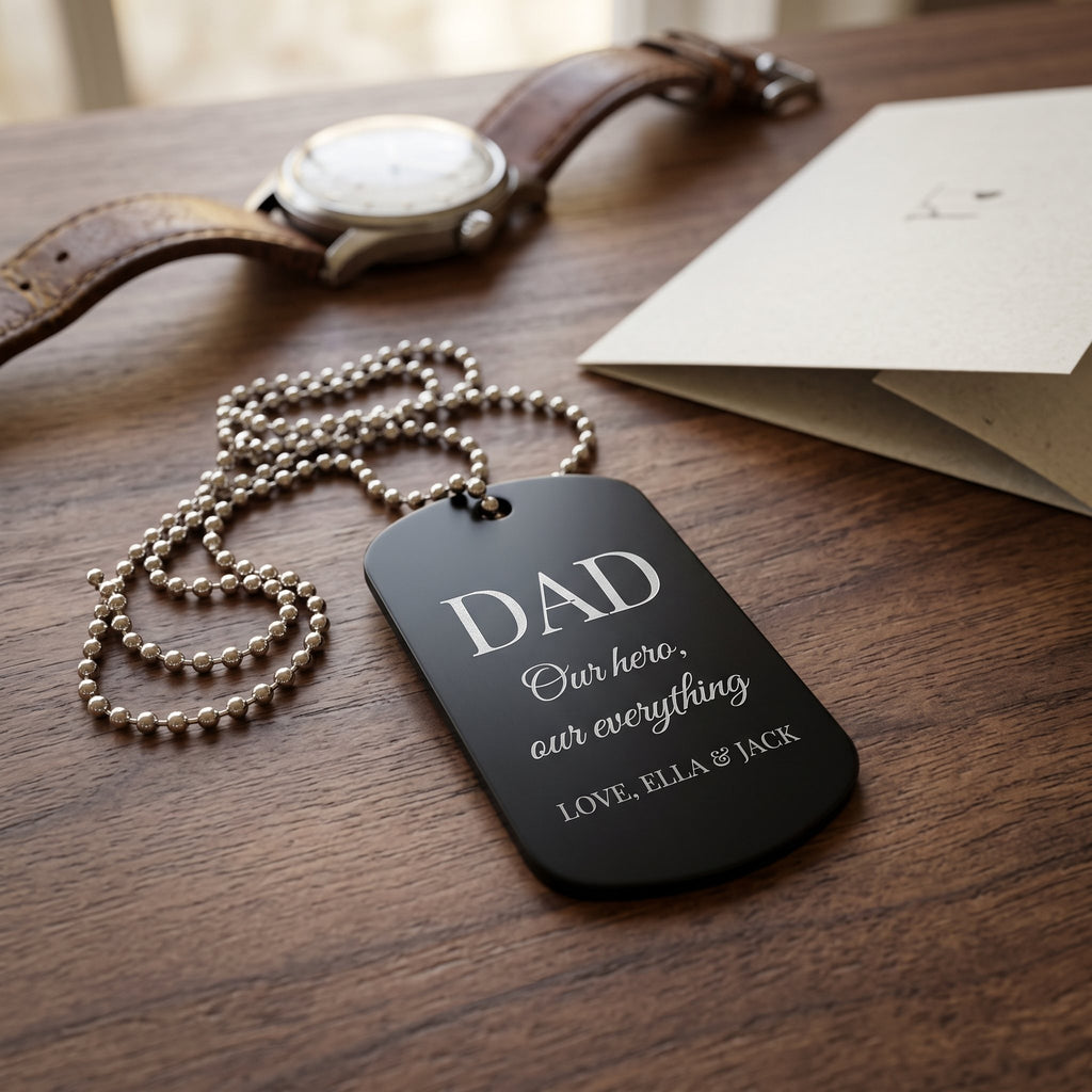 Personalised engraved dog tag necklace 1