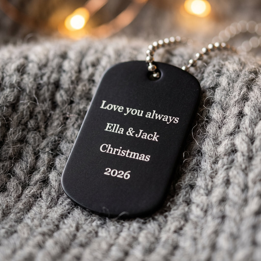 Personalised engraved dog tag necklace 3
