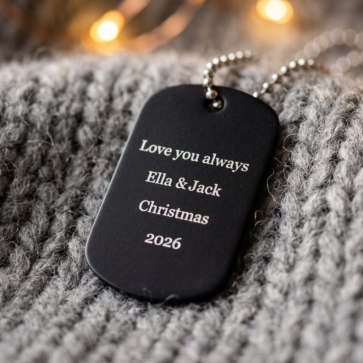 Personalised engraved dog tag necklace 3