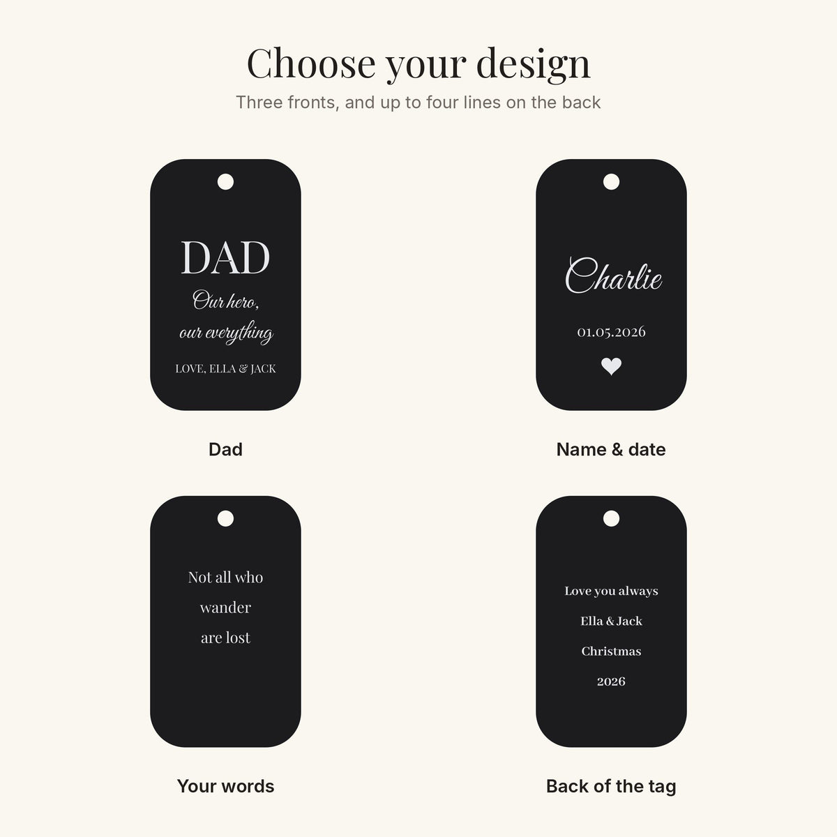 Personalised engraved dog tag necklace 4