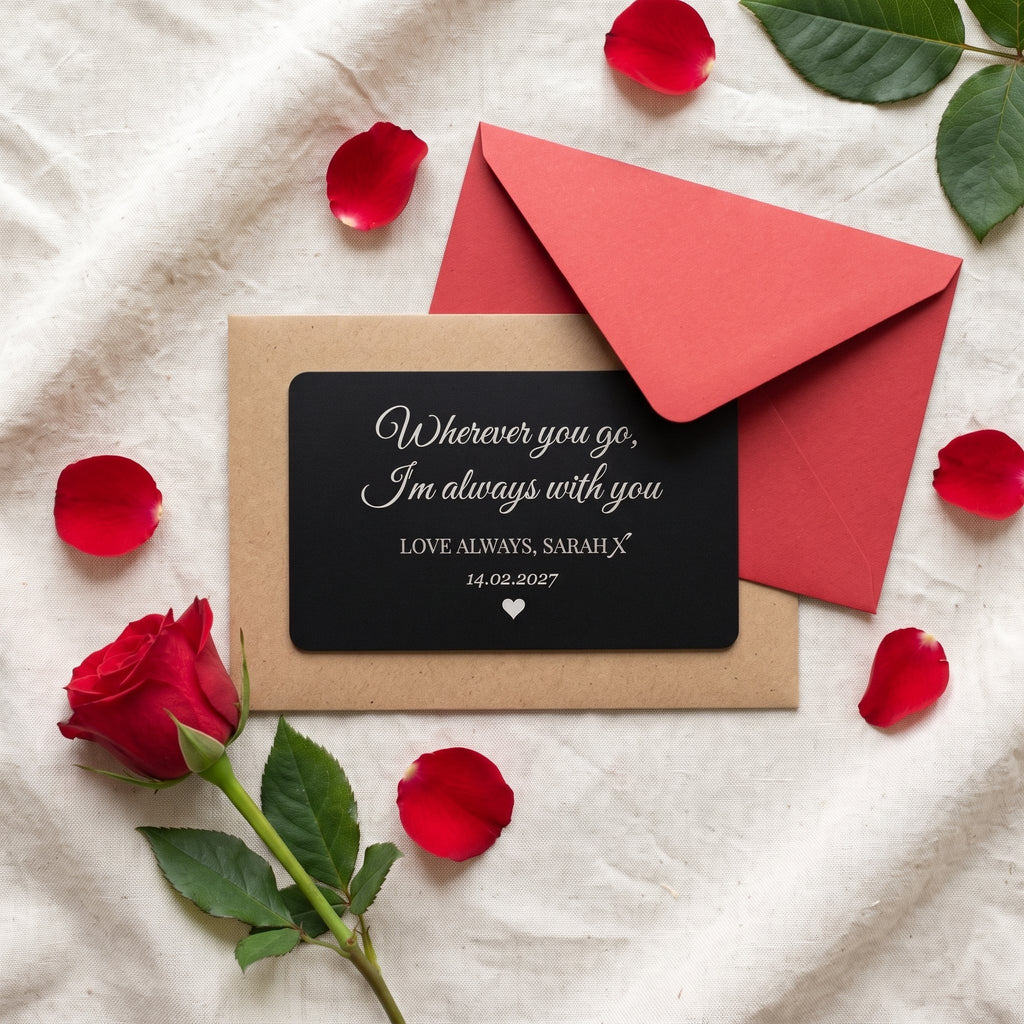 Personalised love note wallet card 2