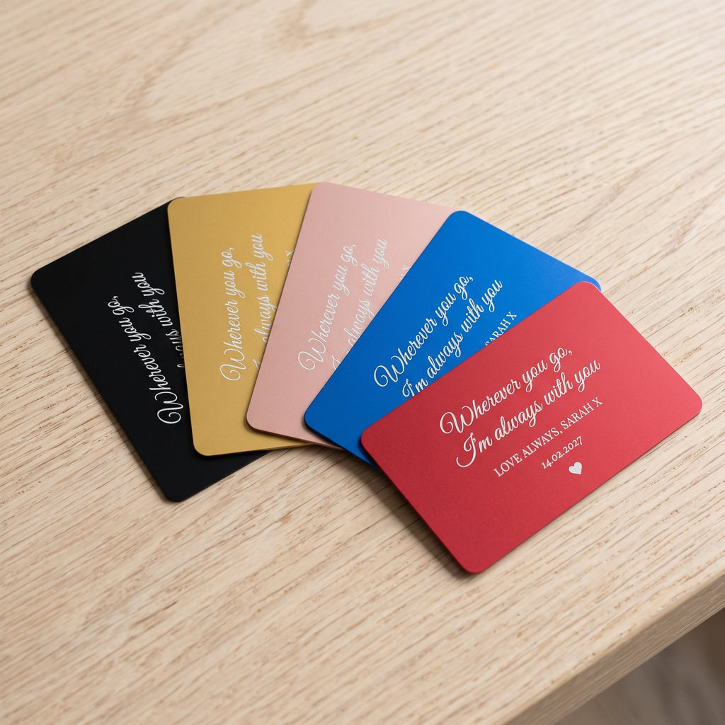 Personalised love note wallet card 3