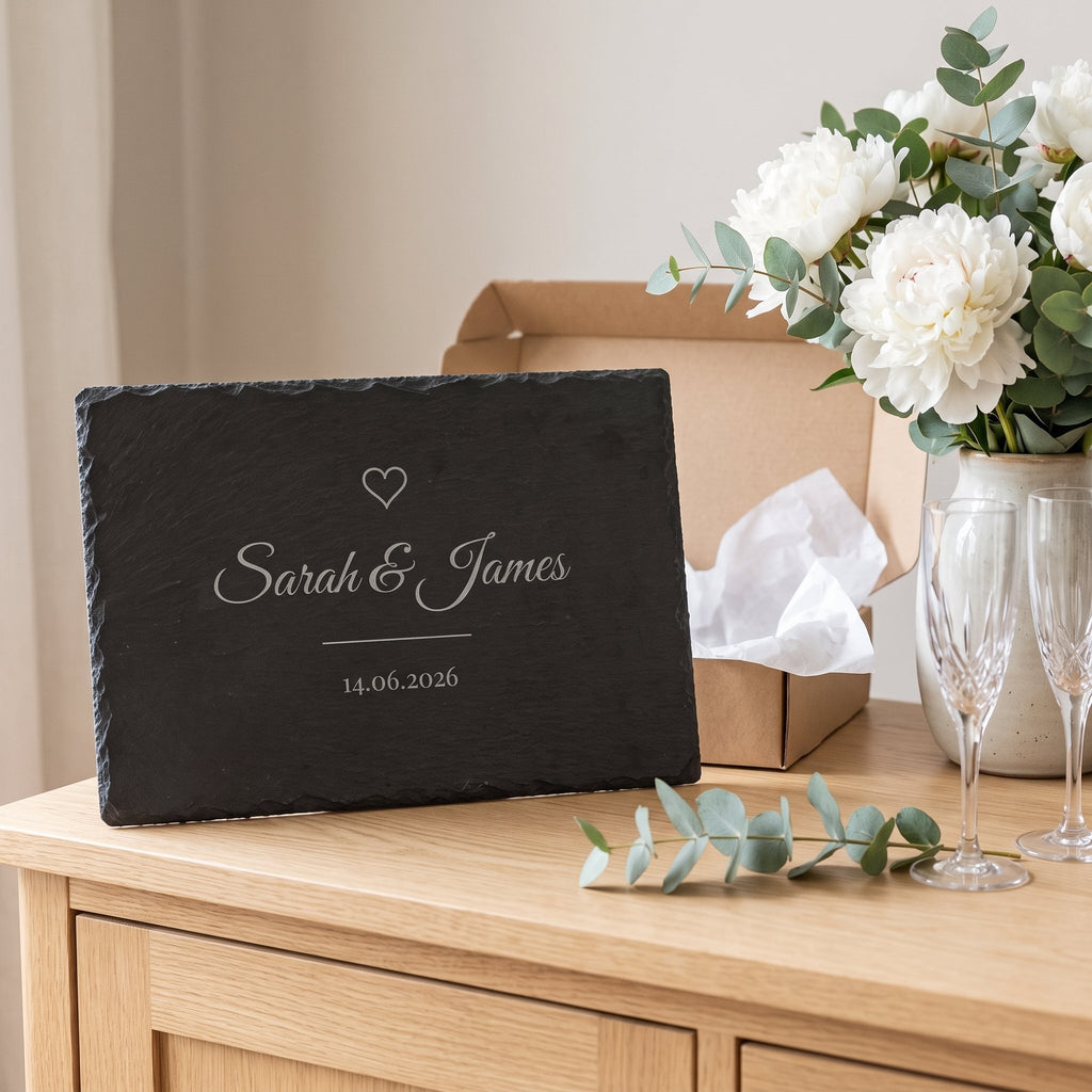 Personalised engraved slate serving board 3