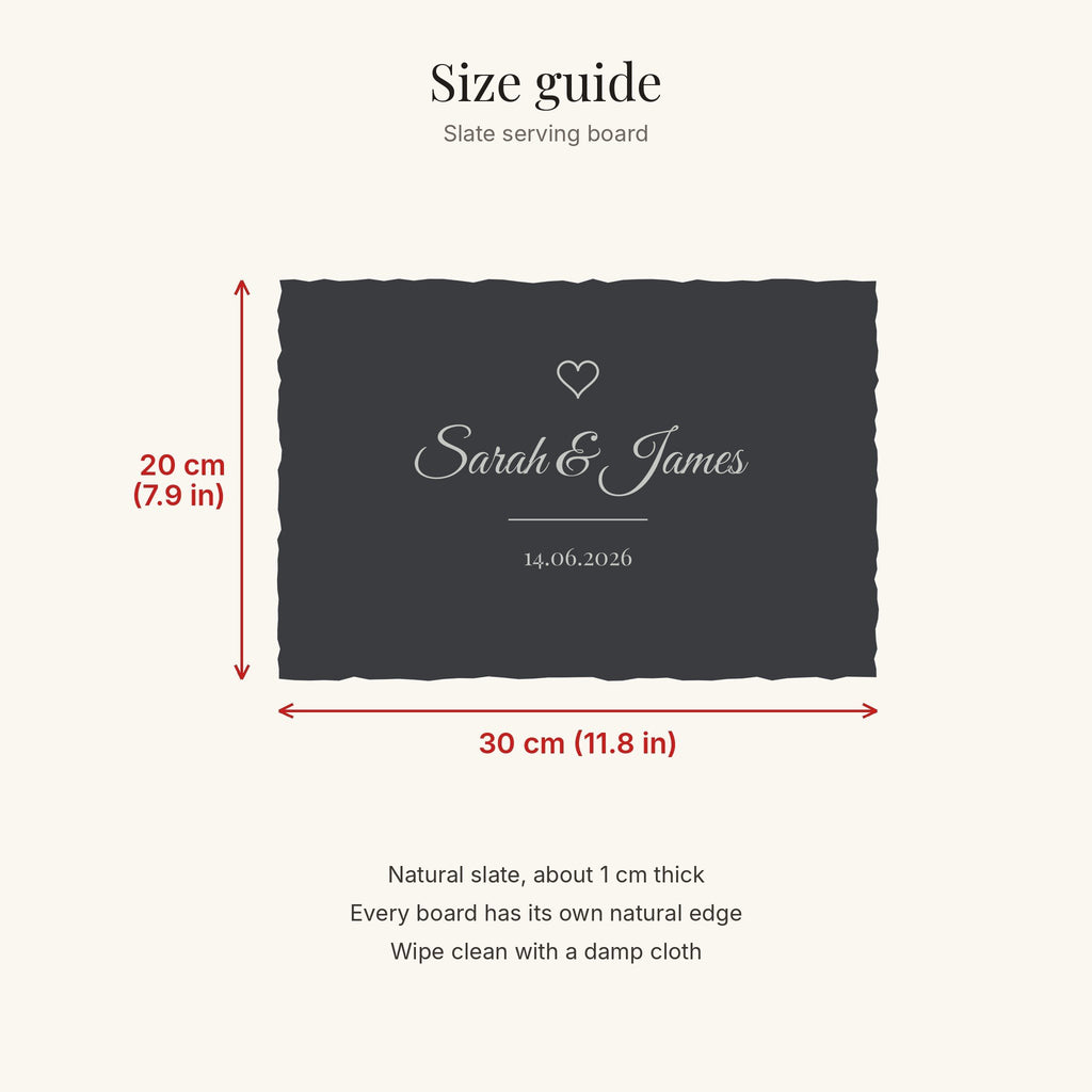 Personalised engraved slate serving board 5